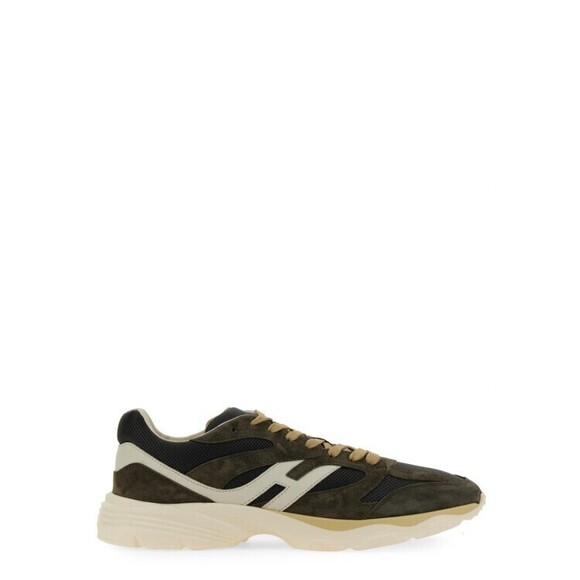 Hogan Calfskin And Suede Sneakers With Prominent Logo - NWT